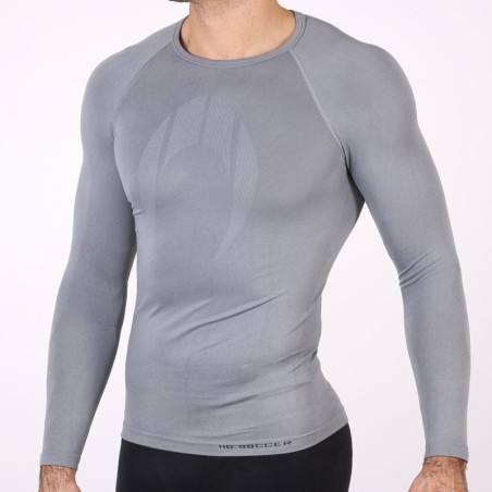 Grijs Thermoshirt zonder Kraag