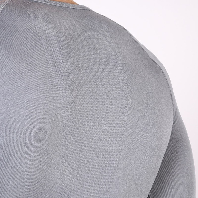 Grey Thermal T-shirt without Collar