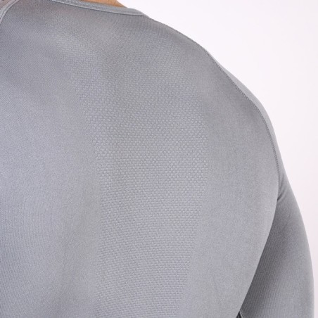 Graues Thermoshirt ohne Kragen