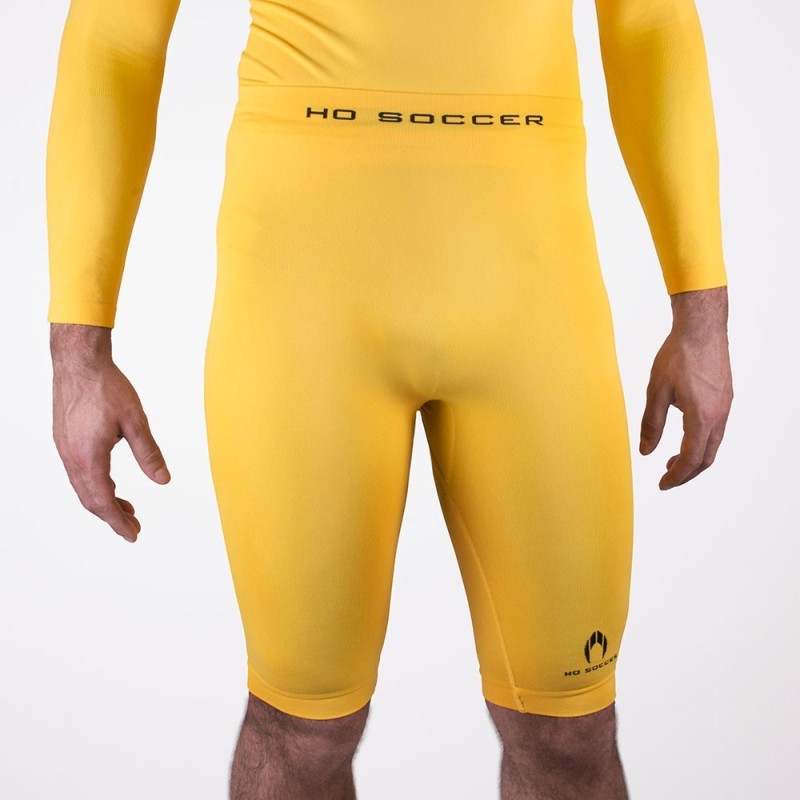 Malla térmica corta amarilla senior