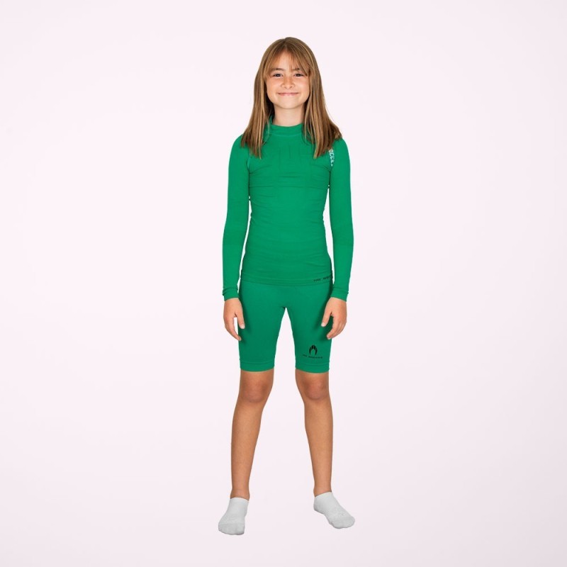 Kurze Thermo-Tights grün Jungen