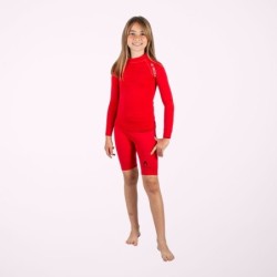 Short thermique court rouge enfant