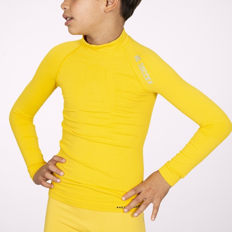 Camiseta Térmica Manga Larga Junior Amarilla