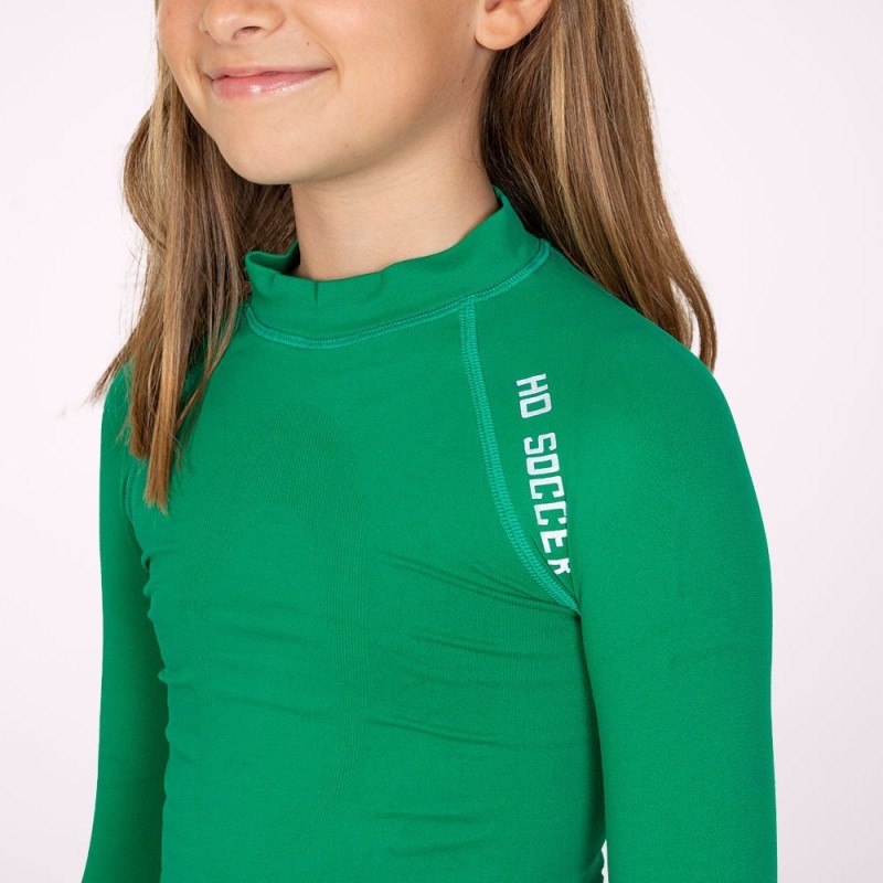 Junior Long Sleeve Thermal T-Shirt Green