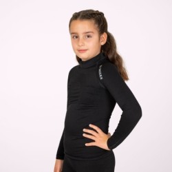 Thermoshirt met lange mouwen voor kinderen zwart