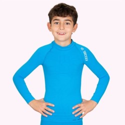 Camiseta Térmica Manga Larga Junior Azul