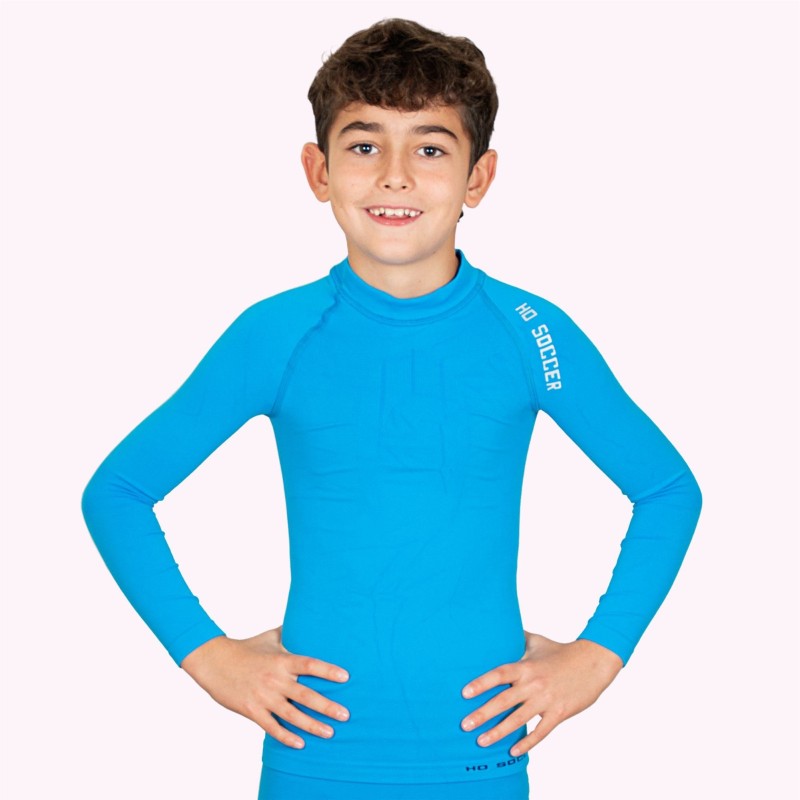 Camiseta Térmica Manga Larga Junior Azul