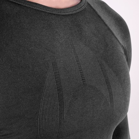 Thermoshirt zonder kraag Senior Zwart
