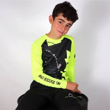 Kids' Graffiti Goalkeeper Jersey Lime