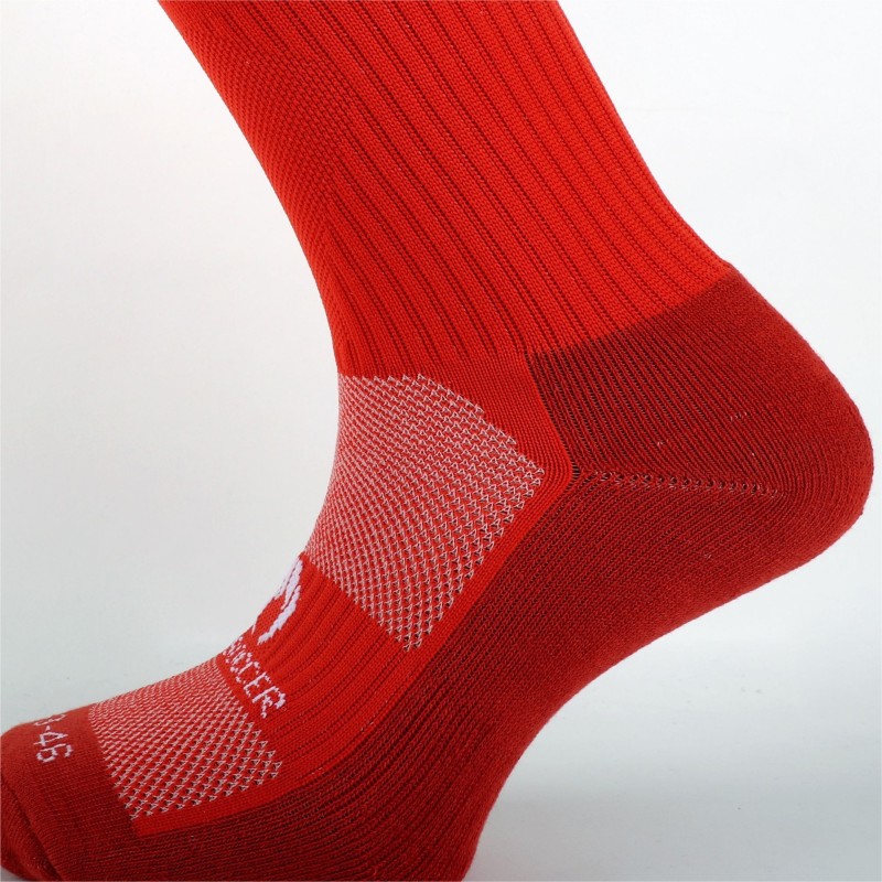 Meias de jogador vermelho