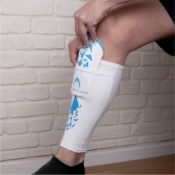 Scheenbeschermer Rebel wit/blauw