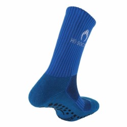 Meia desportiva antiderrapante azul