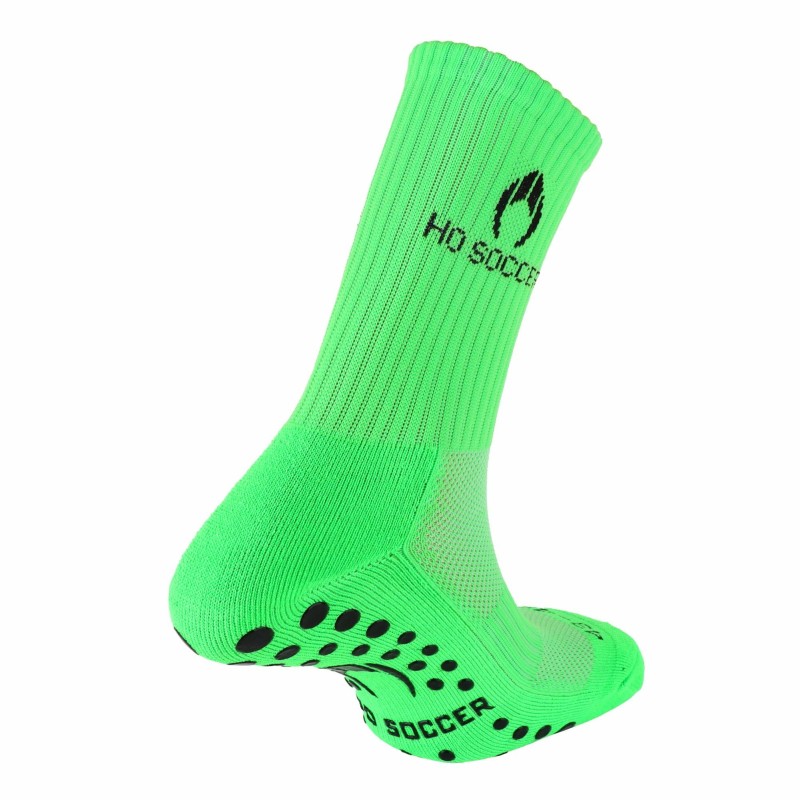 Calcetín deportivo antideslizante verde fluor