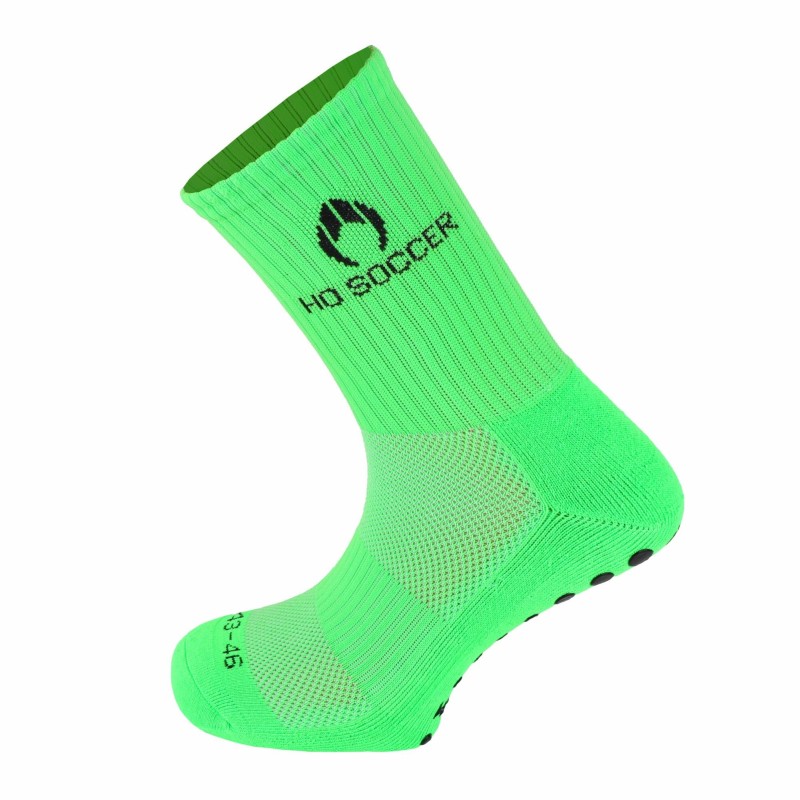 Calcetín deportivo antideslizante verde fluor
