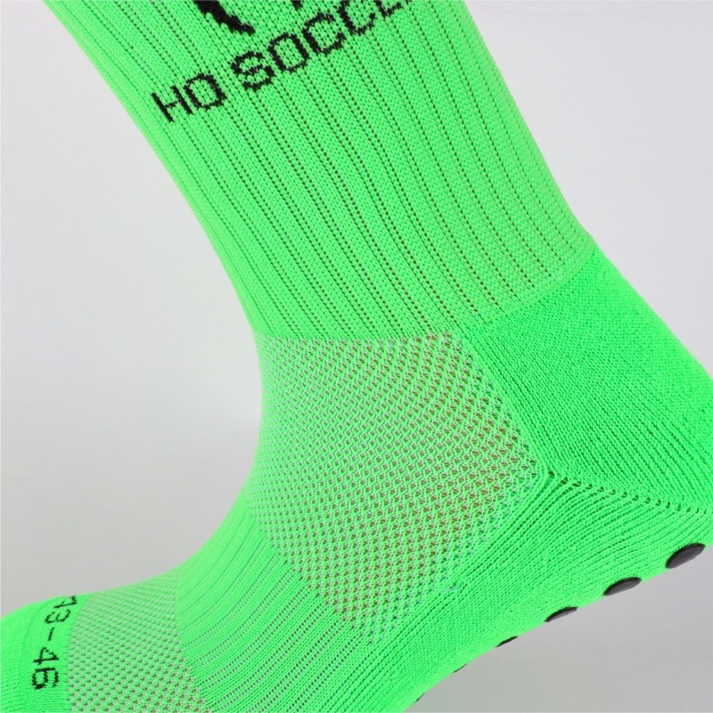 Calcetín deportivo antideslizante verde fluor