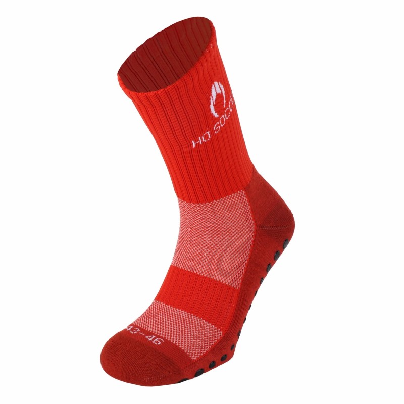 Calcetín deportivo antideslizante rojo