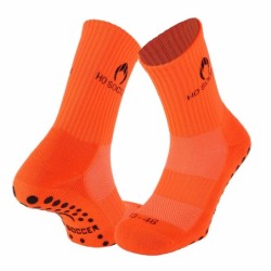 Calcetín deportivo antideslizante naranja fluor