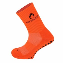 Calcetín deportivo antideslizante naranja fluor