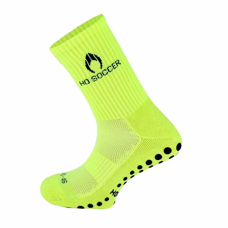 Antislip sportsok fluor-limoen