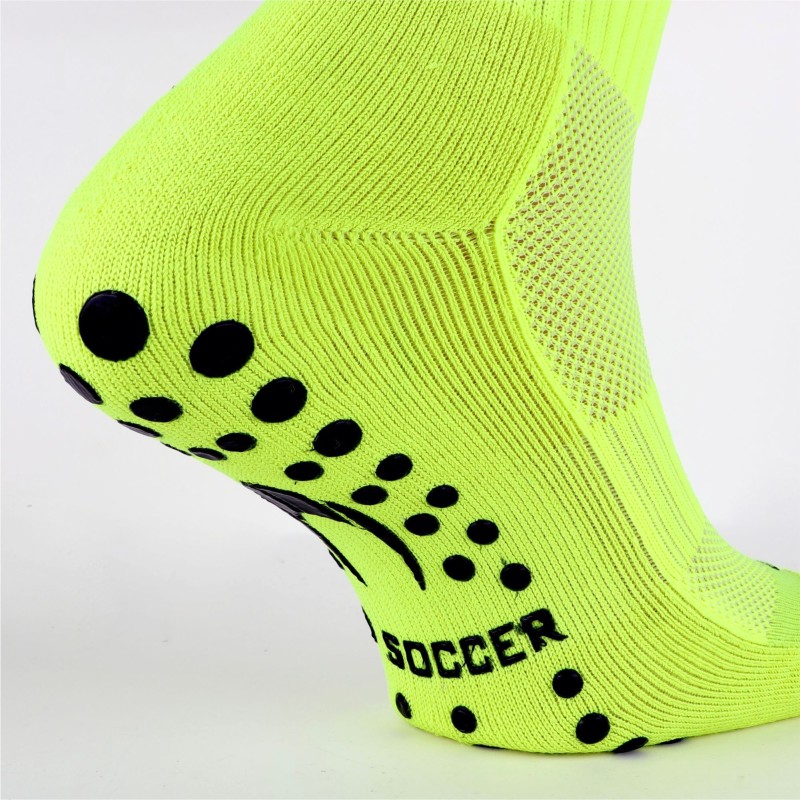 Non-slip sports sock neon lime