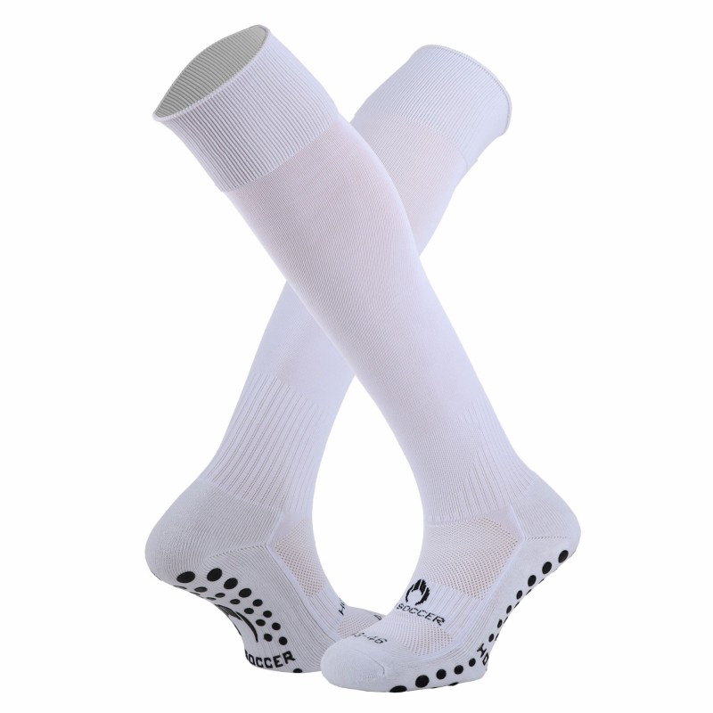 Calze extra lunghe antiscivolo bianche