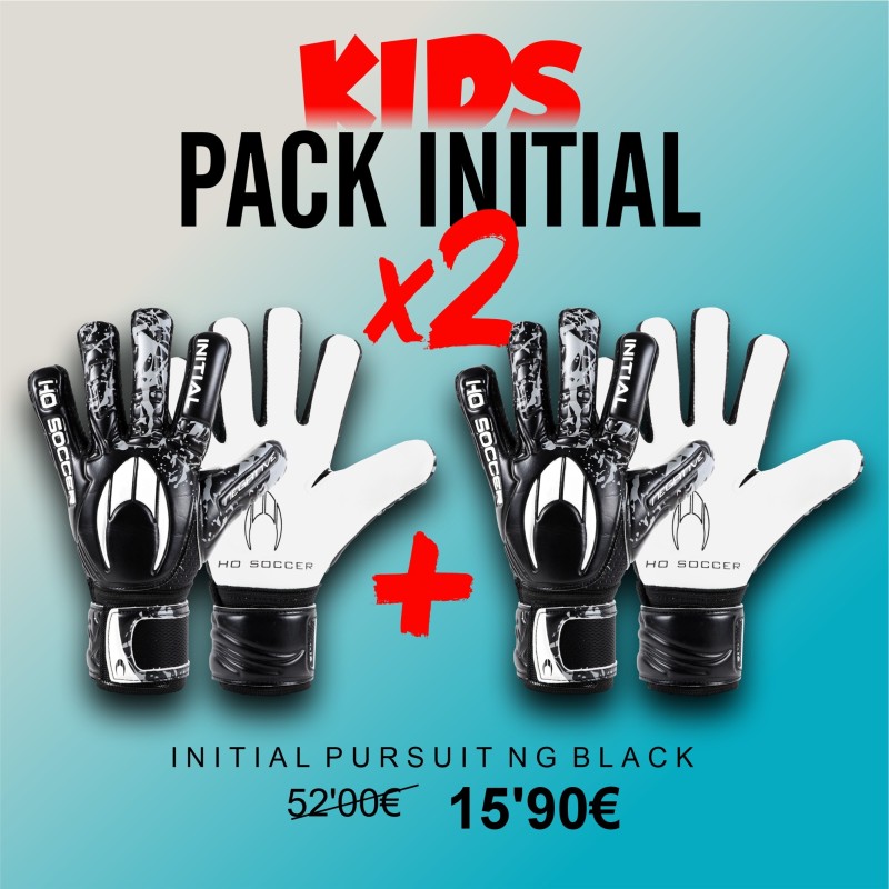 Pack Guantes Portero HO Soccer Initial X2 Black 2025 | Oferta
